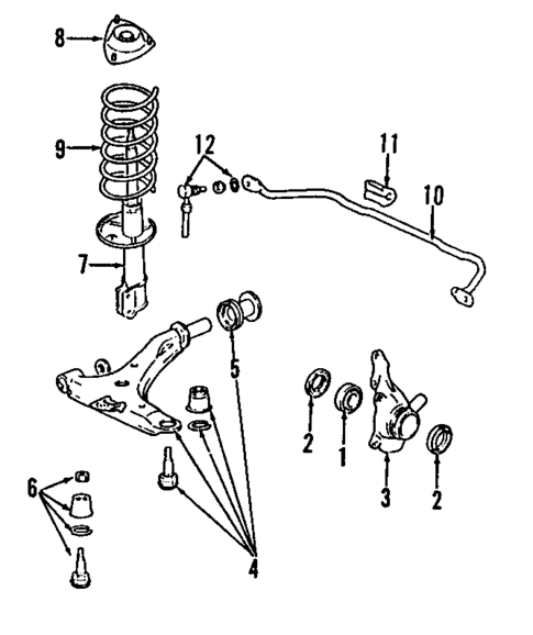 Suspension Components for 1996 Hyundai Sonata #2