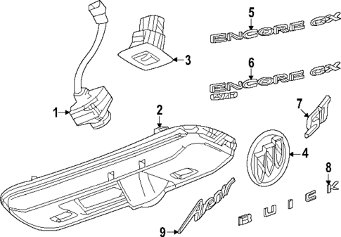 Exterior Trim - Lift Gate for 2025 Buick Encore GX #0