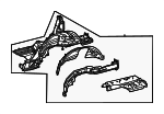 2546100203 - Body: Frame Side Member Assembly for Mercedes-Benz Image