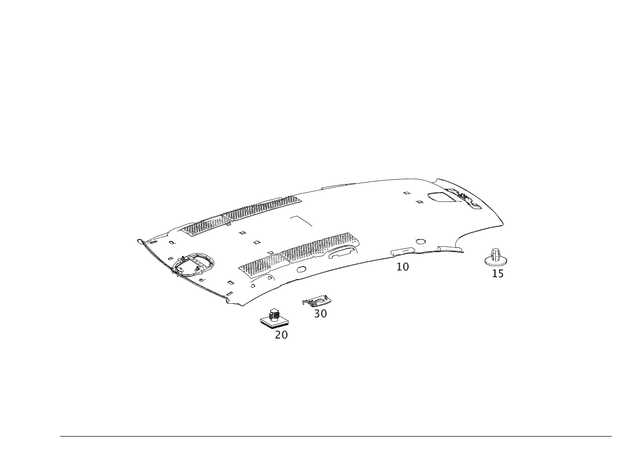 2516900450 - Covering and Lining: Trim, Roof for Mercedes-Benz: R320, R350, R500 Image image