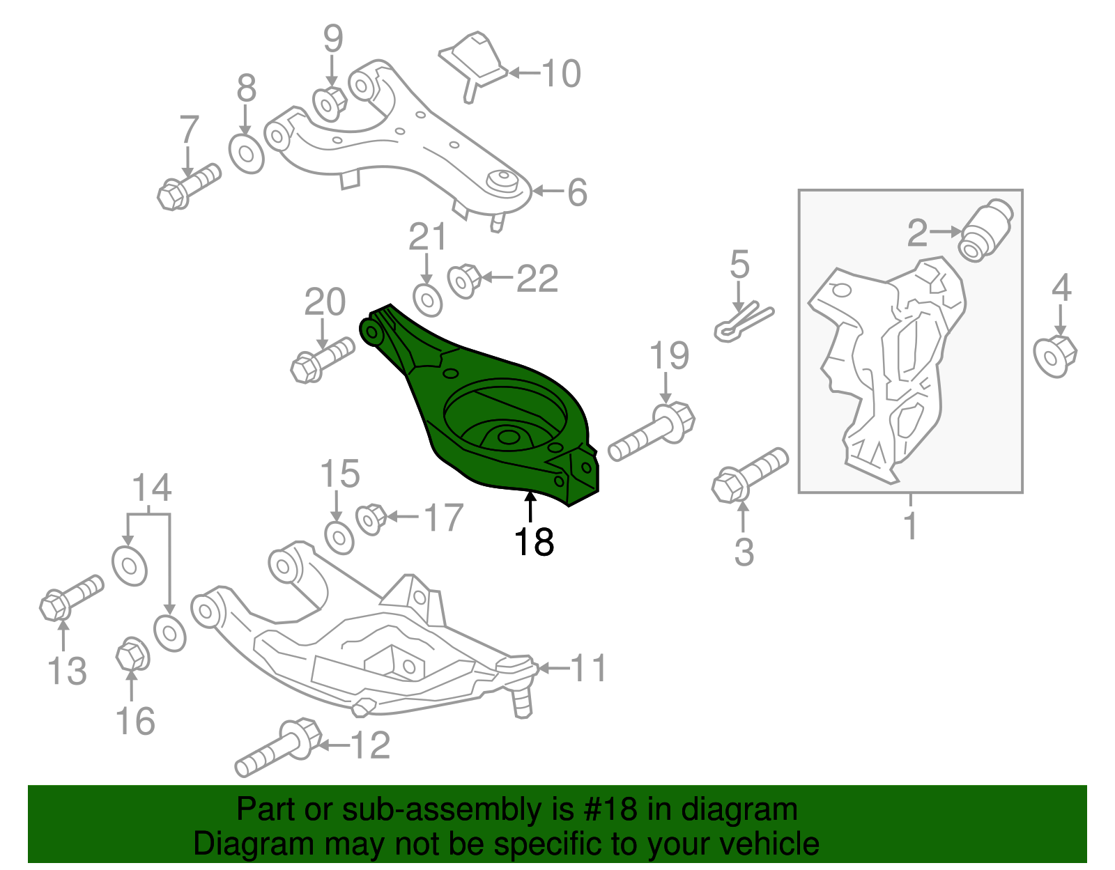 2011-2020 Infiniti Link Complete-Rear Suspension Lower, Rear