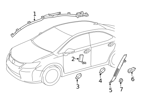 Air Bag Components for 2011 Lexus HS250h #1