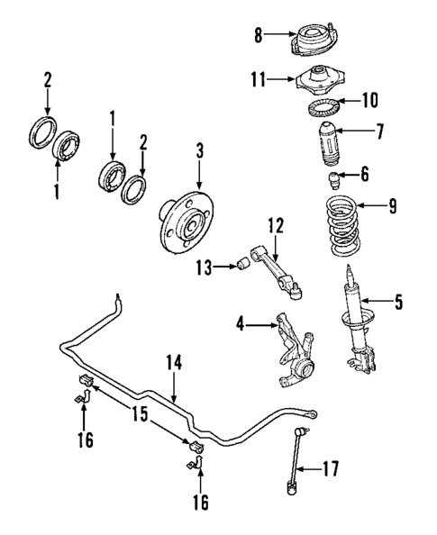 Front Suspension for 2004 Kia Rio #0
