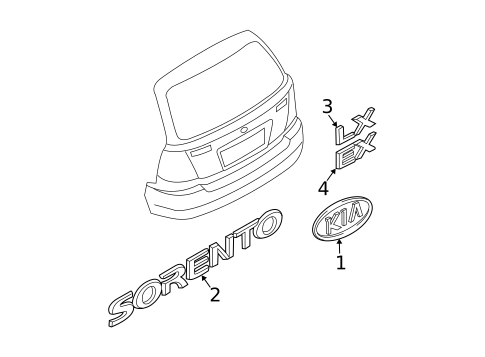 Exterior Trim - Lift Gate for 2008 Kia Sorento #0