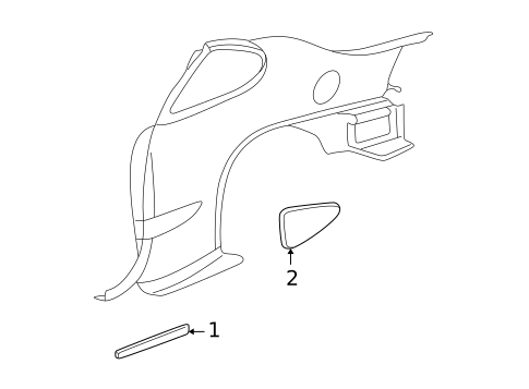 Exterior Trim - Quarter Panel for 2003 Oldsmobile Alero #0