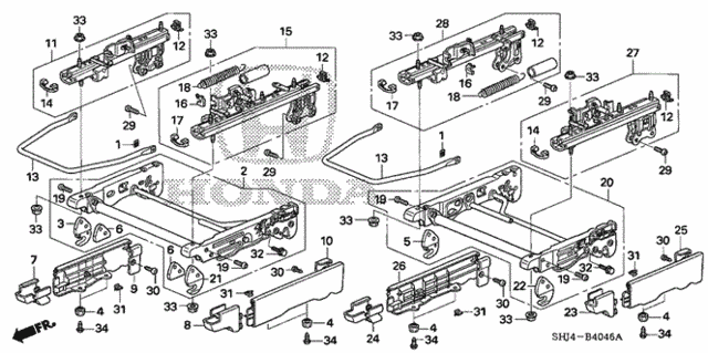 Middle Seat Components (2) for 2007 Honda Odyssey #0