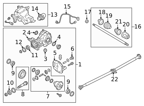 Axle & Differential for 2020 Kia Sportage #0
