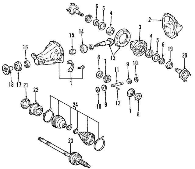 9036841001 - Universals &amp; Rear Axle: Differential Carrier Bearing (Front, Rear) for Toyota Image