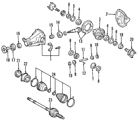 Differential for 1997 Toyota RAV4 #0
