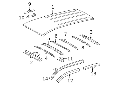 Roof & Components for 2007 Toyota RAV4 #1