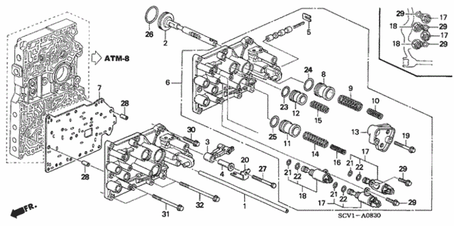 AT Servo Body for 2004 Honda Element #0