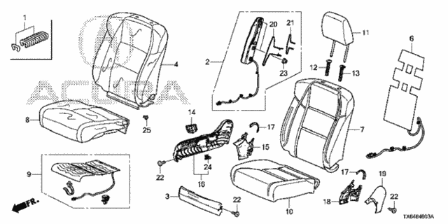 Front Seat (R.) (Power Seat) for 2017 Acura ILX #0