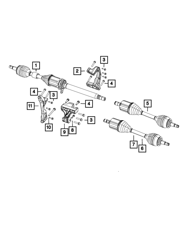 6105050AA - Front Wheel Drive; Differential and Drive Line: Hex Flange Head Bolt, Mounting for Mopar Image
