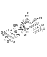 68465956AA - : Front Support Crossmember for Mopar Image