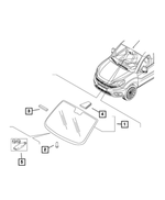 68266307AA - Glass: Windshield for Mopar Image