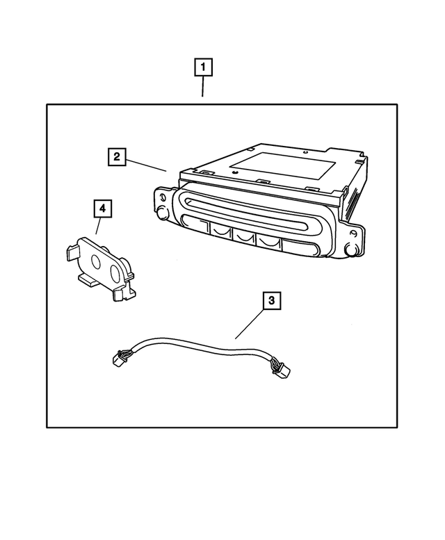 82208935 - Mopar Accessories - Component Parts: Cd Changer - 4 Disc Player Package for Mopar Image