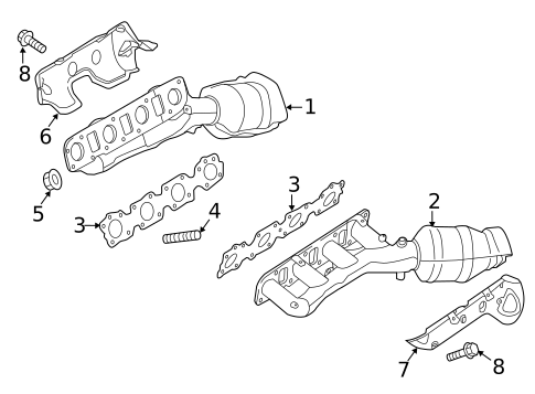 Exhaust Manifold for 2019 Nissan TITAN #0
