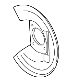 18017714 - Brakes: Splash Shield for Buick: LeSabre, Park Avenue, Riviera | Cadillac: Allante, DeVille, Eldorado, Seville | Oldsmobile: Aurora | Pontiac: Bonneville Image