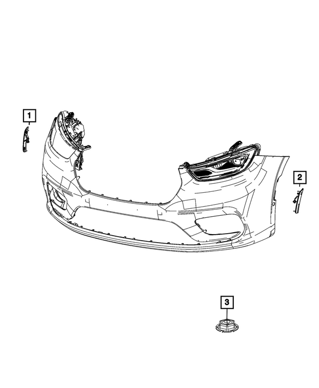 Front Bumper Cover Fascia For Chrysler Grand Caravan / Voyager (2020-2024) – Evan-Fischer Primed