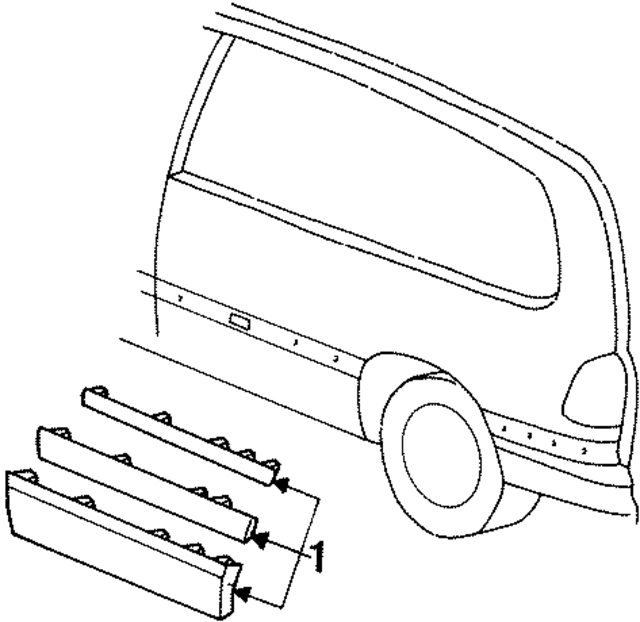 HM43SJ3 - Body: Body Trim Molding for Mopar Image