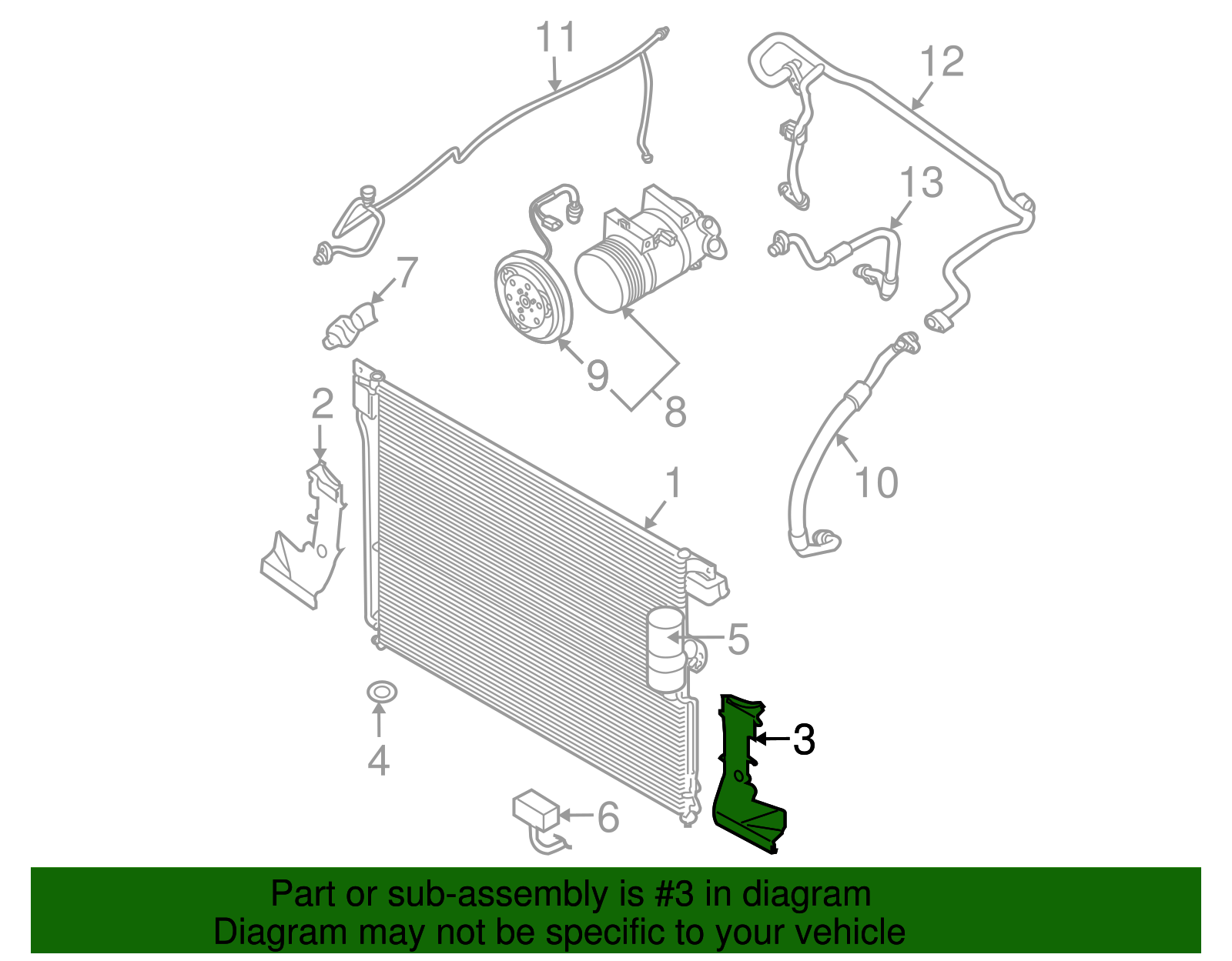 Condenser Assembly Seal - Nissan (92185-EA500)