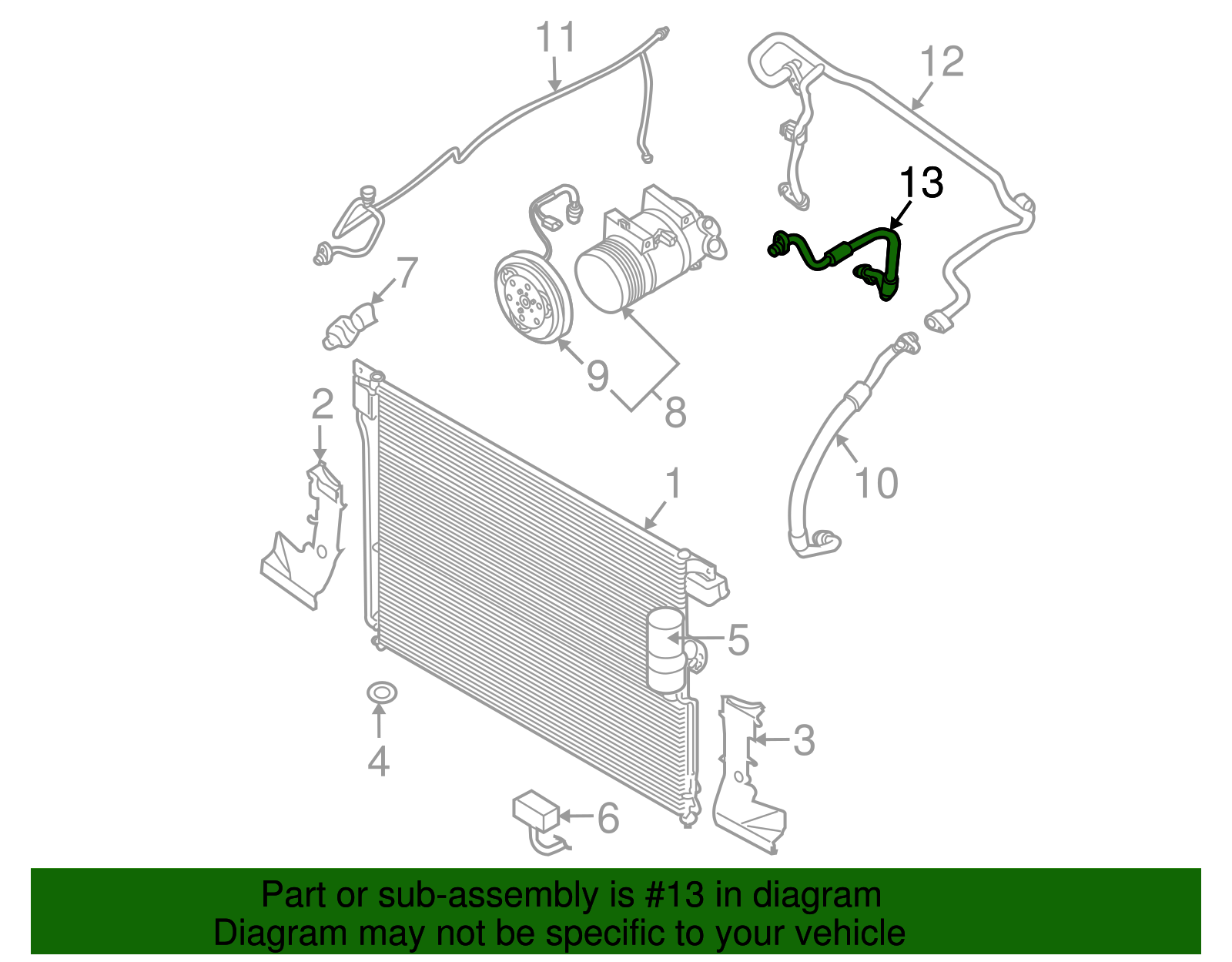 Pressure Hose - Nissan (92490-ZS01A)
