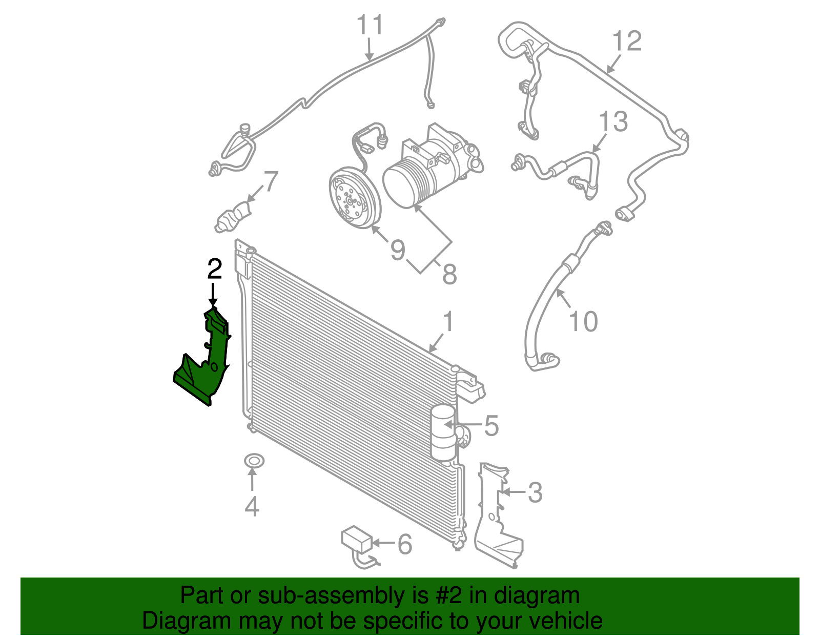 Condenser Assembly Seal - Nissan (92184-EA500)