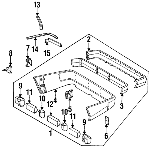 Bumper & Components - Rear for 1988 Mercedes-Benz 300TE #0