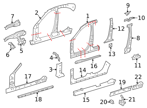 Center Pillar for 2015 Mercedes-Benz S63 AMG #0