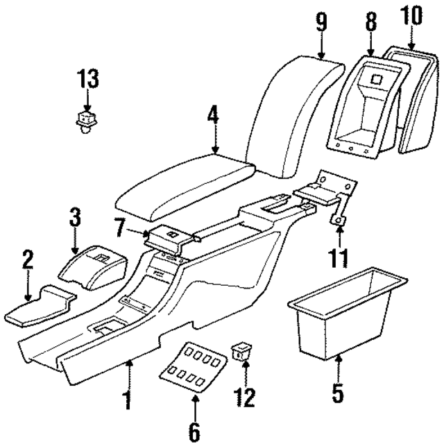 GXF7610BBSDC - Body: Front Console for Jaguar Image