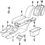 GXF7694BAAGD - : Lid for Jaguar: Vanden Plas, XJ12, XJ6, XJR Image