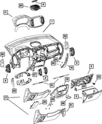 5NC87LXHAA - Interior Trim: Heater And A/c Control Bezel for Mopar Image
