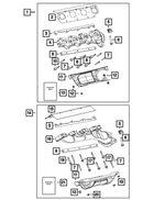 68591572AC - Engine: Exhaust Manifold Kit for Mopar Image