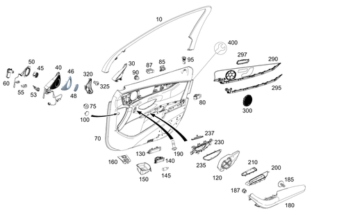 Door Trim for 2019 Mercedes-Benz E300 #0