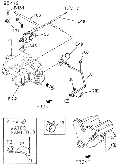 Emission Hose (2) for 1997 Honda Passport #0