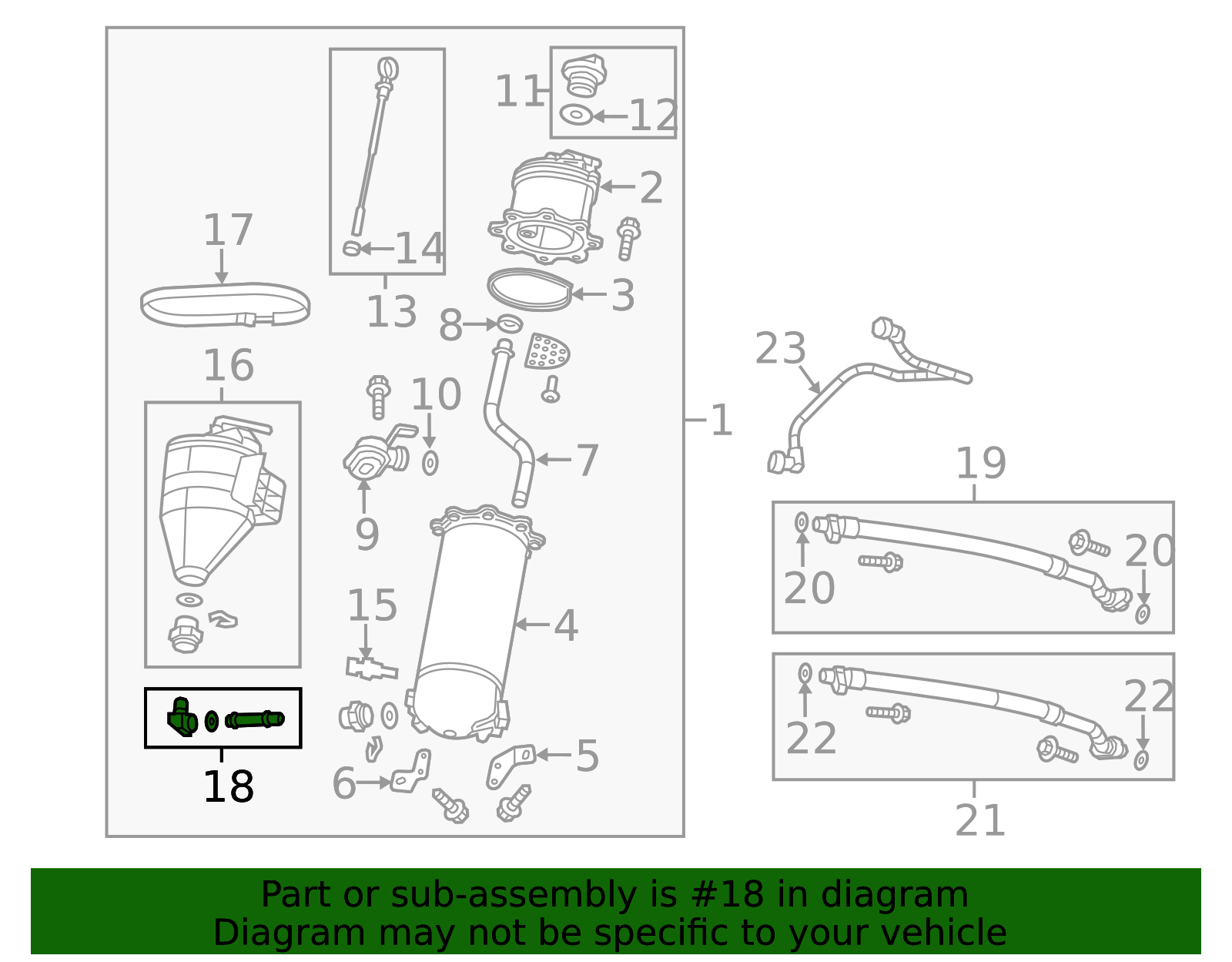 2014-2019 Chevrolet Corvette Engine Oil Tank Hose 12623293 GM ...