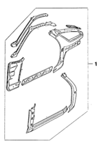 92850201116GRV - Body: Uniside Assembly for Porsche: 928 Image