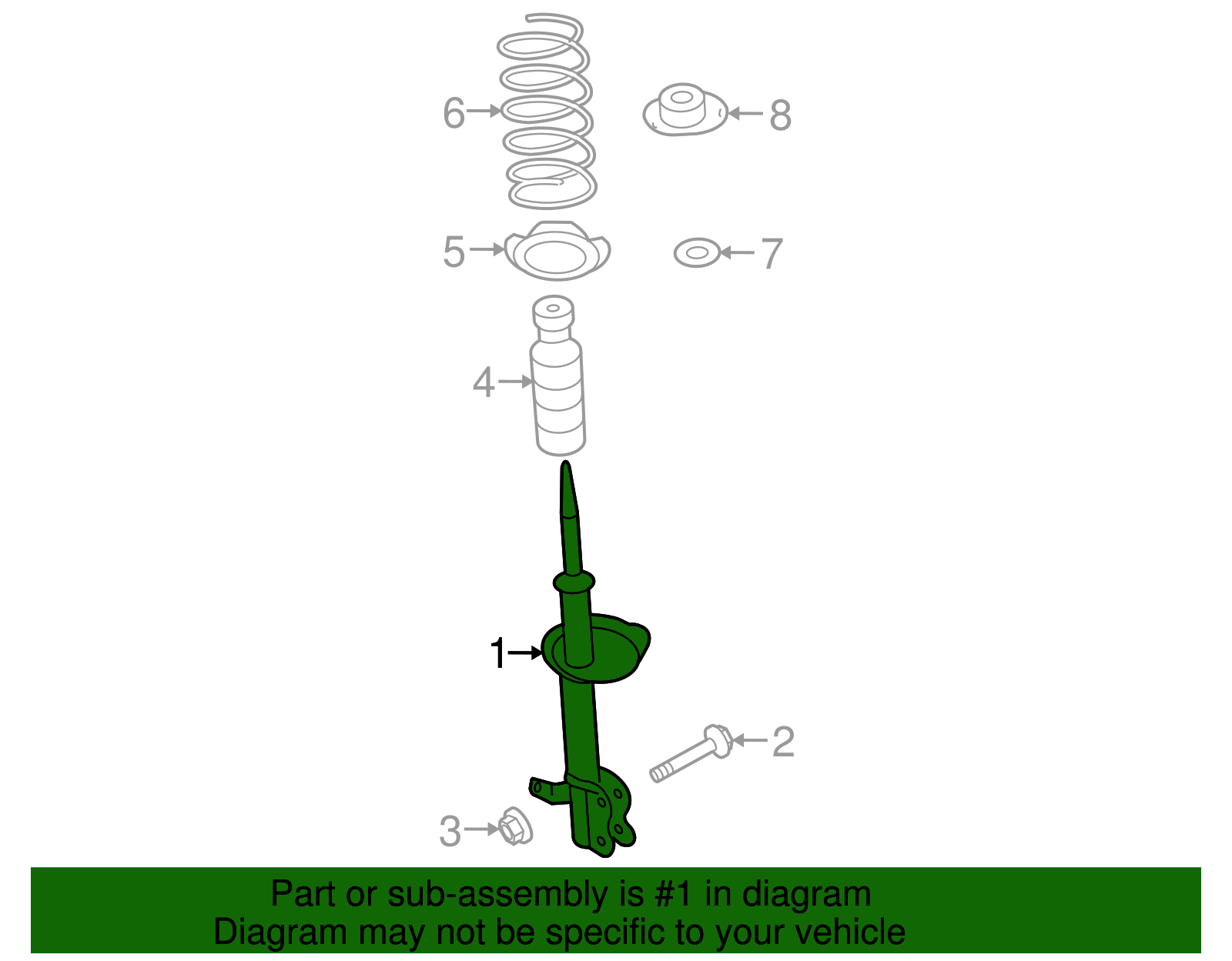 2008-2012 Nissan Altima Suspension Strut E4302-ZX00A | OEM