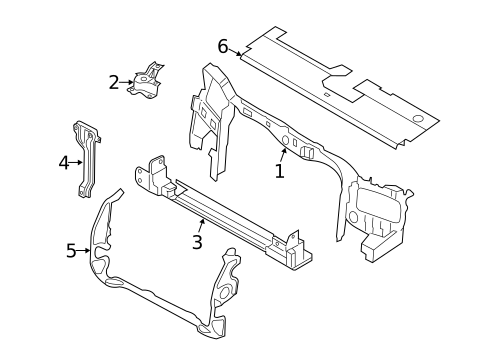 Radiator Support for 2010 Ford Escape #0