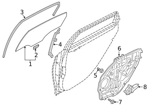 Rear Door for 2015 Hyundai Genesis #1