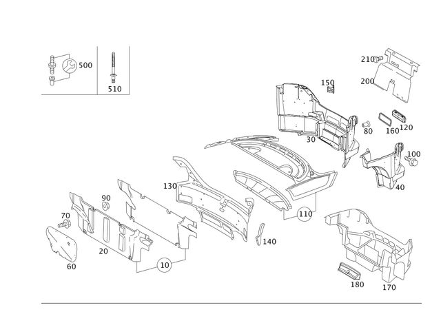 1996400060 - Rear End: Rear Panel for Mercedes-Benz Image image