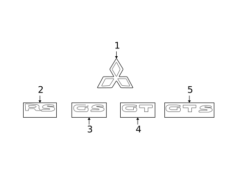 Exterior Trim - Lift Gate for 2002 Mitsubishi Eclipse #0