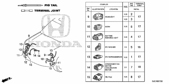 Electrical Connectors (FR.) for 2014 Honda Ridgeline #0