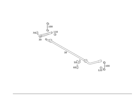 Torsion Bar, Rear for 2014 Mercedes-Benz SLS AMG #0