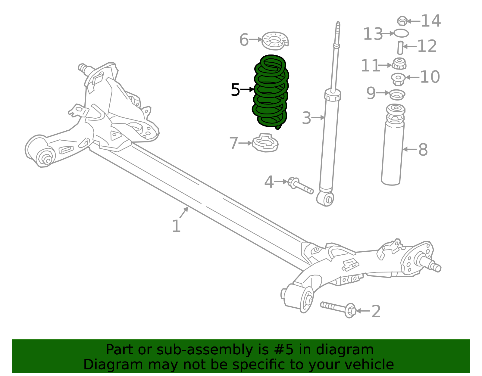 2014-2015 Mitsubishi Mirage Coil Spring 4140A466 | Mitsubishi Parts ...