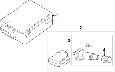 Tire Pressure Monitor Components for 2023 Jaguar I-Pace #0