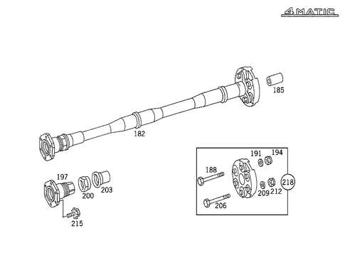 Front Axle Gear Propeller Shaft for 1991 Mercedes-Benz 300E #0
