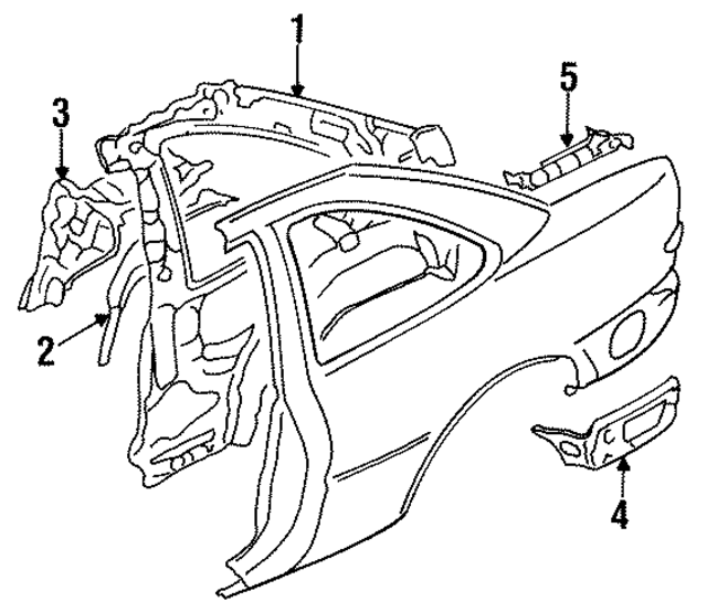 MB907921 - Body: Inner Panel for Mopar Image