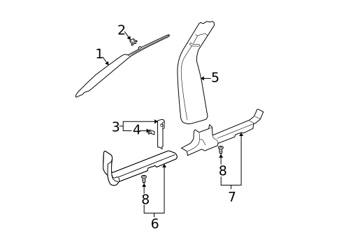 Interior Trim - Pillars for 2003 Buick Park Avenue #0