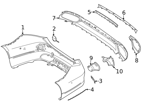 Bumper & Components - Rear for 2021 Mercedes-Benz S 580 #1